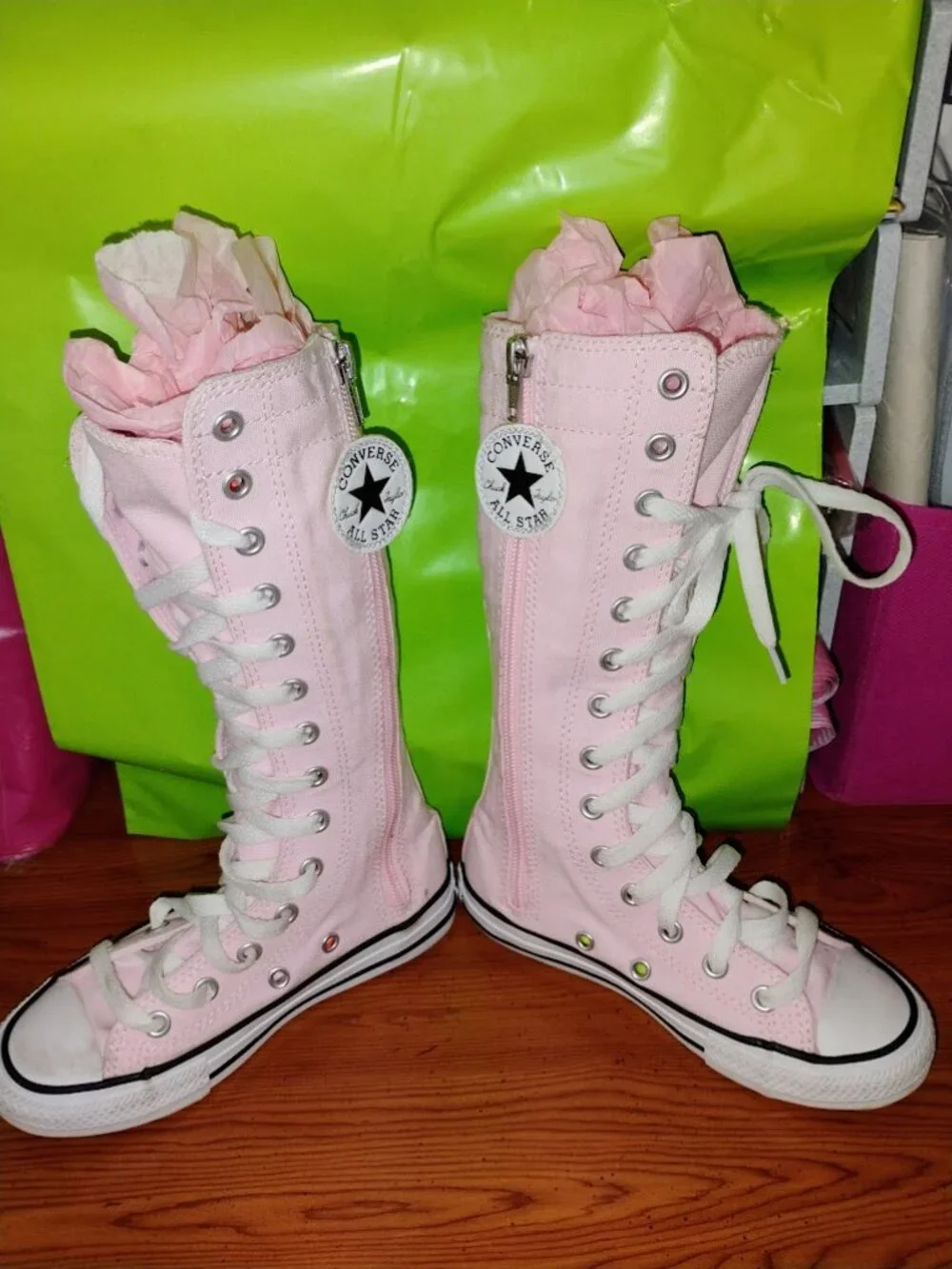 Converse Chuck Taylor All Star XX-Hi Knee High Boots Pink Kids Size 11